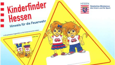 Kinderfinderaufkleber: Der Aufkleber soll Feuerwehrleute im Falle eines Notfalls auf ein Kinderzimmer aufmerksam machen.