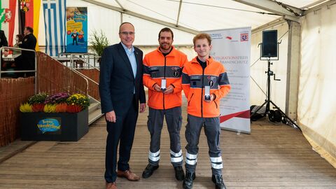 Einsatzkräfte aus dem Landkreis Werra-Meißner, welche in Rheinland-Pfalz im Katastropheneinsatz waren.