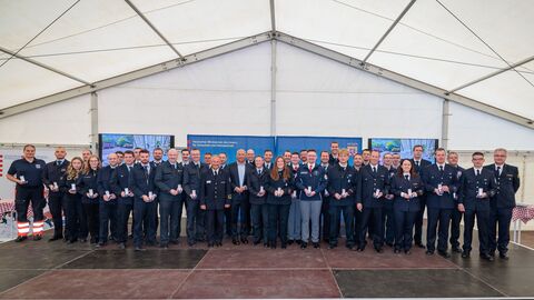 Gruppenbild der Einsatzkräfte aus dem Auslandseinsatz 2025 Gruppenbild der Einsatzkräfte aus dem Auslandseinsatz 2025